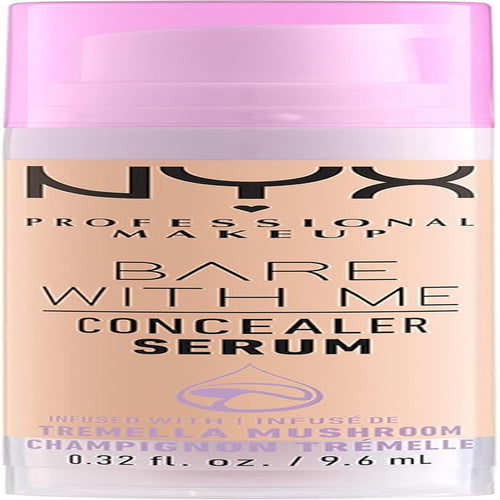 Concealer, under Eye Concealer, Bare with Me Serum, Satin and Natural Finish, Infused with Tremella Mushroom and Green Tea for 24HR Hydration, Vegan Formula - 03 Vanilla, 9.6Ml